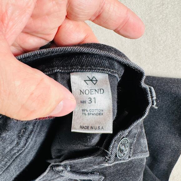 NoEnd Jeans Women's 31x28 Black Denim Skinny Straight Leg Mid Rise USA Comfort‎ - Picture 6 of 13